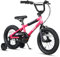 AVASTA 14 inch Little Kids Bike pour 3 4 5 Ans garçons Filles Beiginner Riders BMX Style vélo avec Roues de Soutien Coaster & arrière V-Frein, Rose