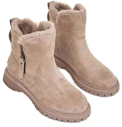 MEIION orthofrei Grace - Schneestiefel mit Futter Warme und gemütliche Damenstiefel aus Leder - Winterstiefel aus echter Wolle für ultimativen Komfort und Wärme