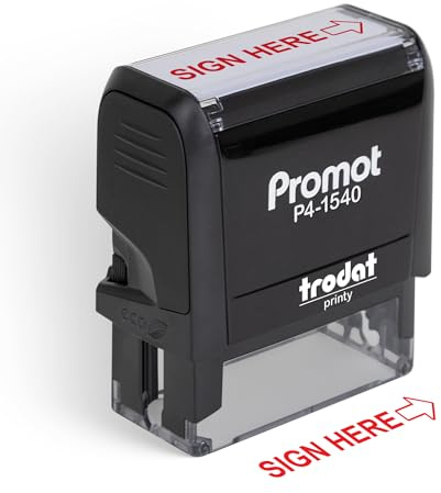 Promot Sign Here - Self Inking Rubber Stamp - Ink Stamps