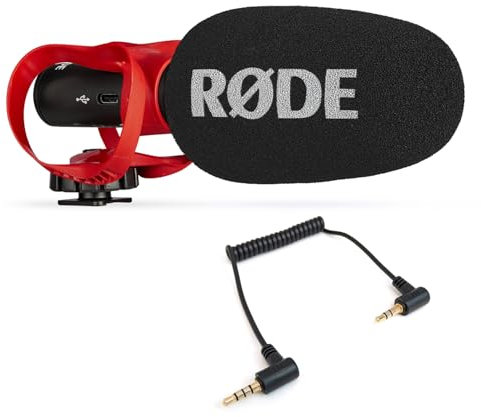 Rode Videomic Go II Helix Kamera/USB-Richtmikrofon mit keepdrum ADP07 TRRS-Adapter