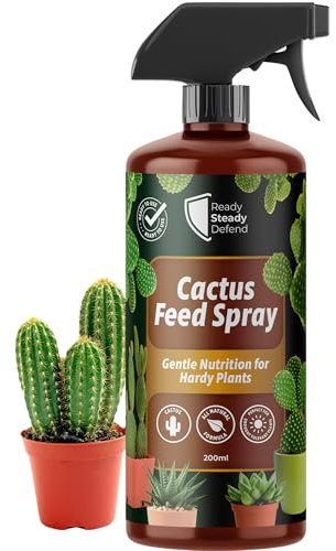 Cactus Feed Spray 200ml - Natural Cactus Fertiliser for Healthy Growth | Succulent Plant Food for Indoor & Outdoor | All-Natural Cactus Food with Seaweed Extract | Perfect for Cacti & Succulent Care