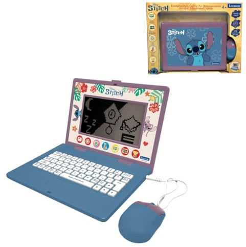 Lexibook, Disney Stitch Educational Laptop for kids, JC599Di3 | English/German, 170 activities, Large screen