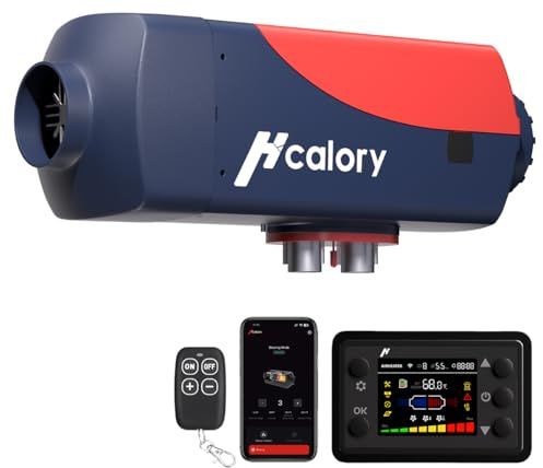 12V Diesel Air Heater 8KW, HBU1S Parking Diesel Heater with 10L Fuel Tank, App Control, 10-Temperature Settings, 18% Boost in Burning Efficiency, Auto Start-Stop, for Truck, Log Cabin, 2025 Upgraded