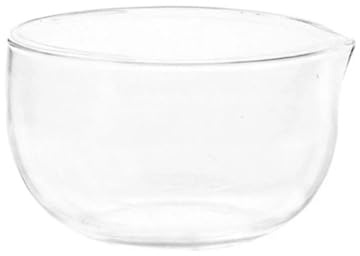 XUWEWI Insalatiere Ciotola da tè Trasparente da 2 Pezzi 350/600ml con beccuccio Ciotola for Matcha Ciotola for Insalata Resistente al Calore Ciotole for microonde Ciotole per Insalata(350ml)