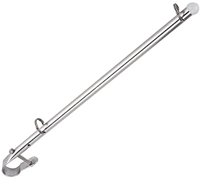 Fdit 40cm Boat Flag Staff, Sturdy Stainless Steel Track Mounted Marine Flagpole for Boats Yachts and Recreational Vehicles