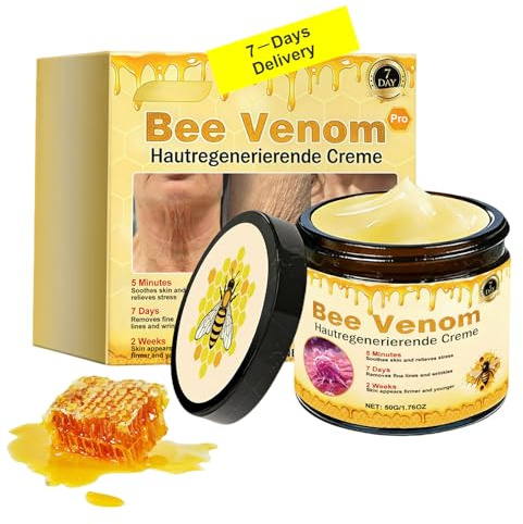 Crema al Veleno d'Api, Bee Venom Crema Crema per la rigenerazione della pelle, crema per la cura della pelle, ingredienti naturali, ripristino completo della pelle, anti-invecchiamento, idratante