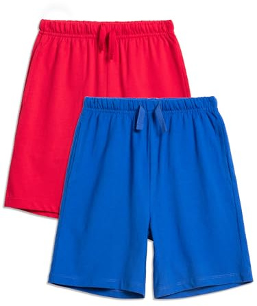 YoungSoul Barn sweatshorts 2-pack flickor pojkar korta byxor sommar sportbyxor
