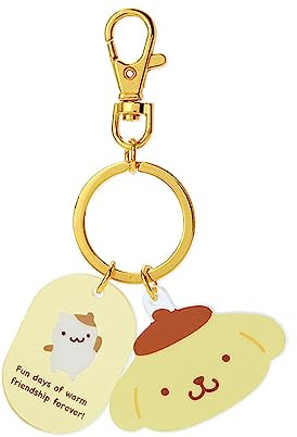 Sanrio 908380 Pompompurin Face Shaped Key Chain