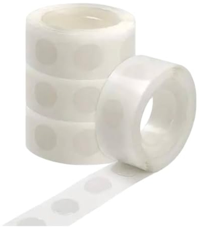 yowtiny Double Sided Adhesive Dots 600Pcs Point dots balloon glue removable point tape 6 rolls transparent dots stickers for wedding decoration gift wrapping craft DIY scrapbooking wall pictures