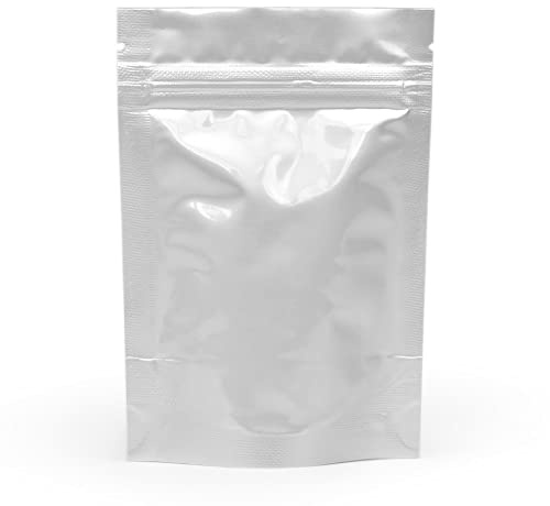 Evergreen Goods Aluminiumfolie matförvaringsförpackningspåsar | återanvändbara påsar, värmeförseglbara, stativbara, påsar med dragkedja med rivhack | te, kaffebönor, nötter (100, 90 x 130 mm)