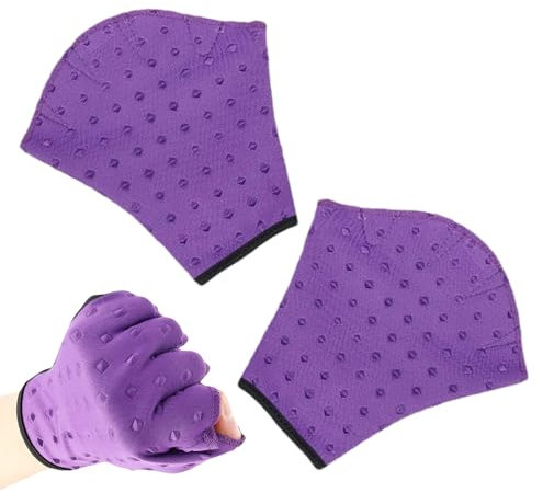 Schwimmhandschuhe für Damen – gewebte Wasserhandschuhe – Neopren-Trainingshandschuhe mit Handgelenkschlaufe, Schwimmzubehör, widerstandsfähiges Training für Männer, Frauen, Kinder