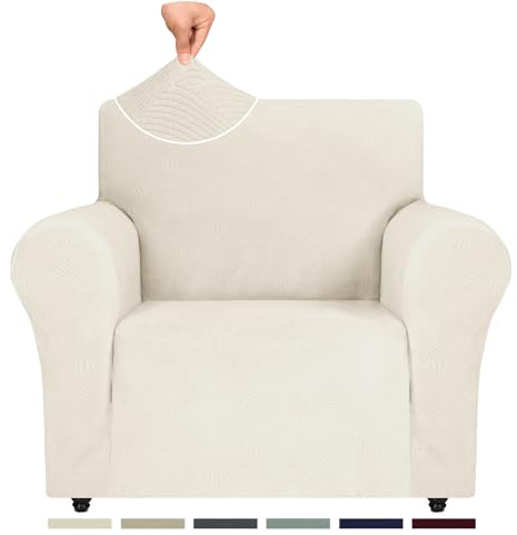 Ystyle Weicher Elastisch Sofabezug 1 Sitzer, Creme