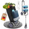 Allyson® Einkaufstrolley klappbar mit Reflektoren & Kühltasche, Einkaufswagen 45L Kapazität, Wetterfester Shopping Trolley, Treppensteiger Trolley mit Geräuschlosen Rädern & Abnehmbarer Tasche - Blau