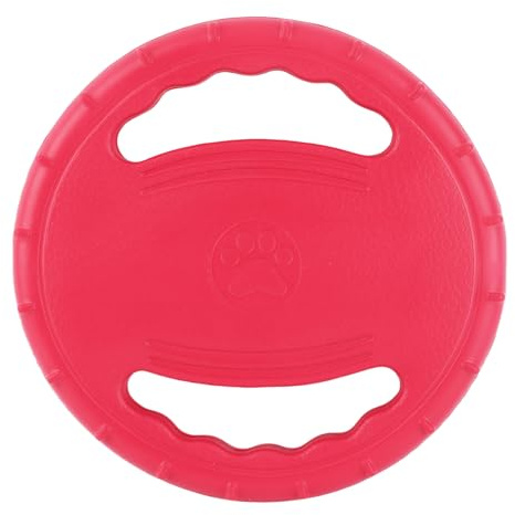 TDHERNXX Juguete de Disco Volador para Perros, Disco Volador de Entrenamiento para Mascotas con diseño Hueco de 2 Lados, Flexible y chirriante, para Perros Grandes (Roja)