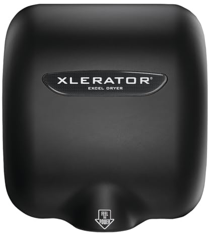 XLERATOR Black X-BL Hand Dryer, Excel Dryer, Touchless, High-Speed Hand Drying - 110/120V
