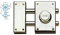 Azbe M56955 - Cerrojo bulones con boton 16/60 hn hierro niquelado