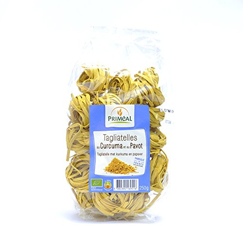 Priméal Pâte Tagliatelles Curcuma Pavot 250 g