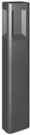 Lucande LED LED-utomhuslampa 'ANNIKA' (modern) i Svart av aluminium/grå zink, glödlampor ingår - Väglampa, pollare, vägbelysning, sockellampa