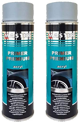Troton 2 x 500 ml Premium Primer Protección contra la corrosión en spray de imprimación de acrílico, base adherente para coche