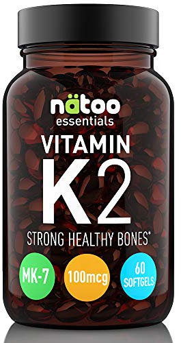 NATOO Essentials Vitamina K2 MK7 60 softgels - Contribuisce al mantenimento di Ossa normali - Vegane - Massima Assimilazione