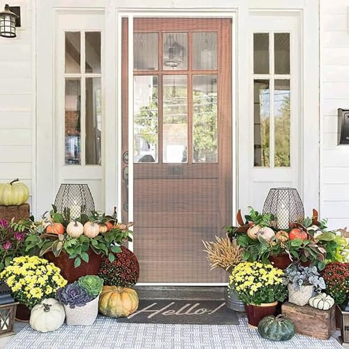 Lamellenvorhang Fliegengitter Insektenschutzvorhang, 125x220cm ohne Bohren, Insektenschutz Magnetischer Fliegenvorhang für Balkontür, Wohnzimmer, Weiß