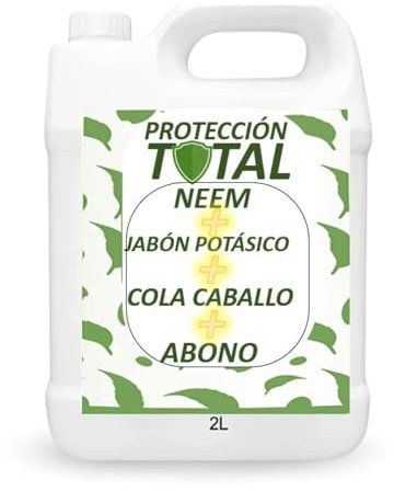 PLANTAWA Protección Total 2L | Jabón Potásico y Aceite de Neem | Mantenimiento Diario | Aplicación Fácil con Pulverizador o Regadera | Uso en Interiores y Exteriores