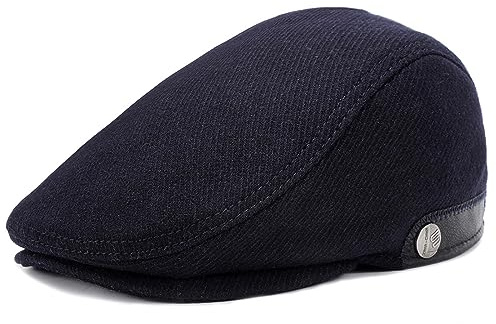 Superora Mens Lined Checked Flat Cap Adjustable Cloth Cap Hat one Size fits All Vintage Style Baker Boy Cloth Hat