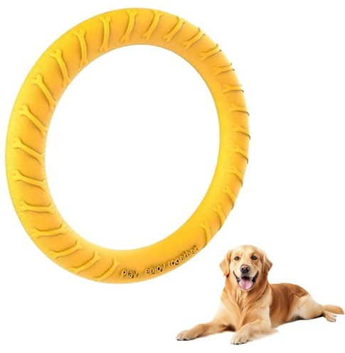 Dog Fitness Ring Toy, Interactive Agility Exercise & Tug of War Training Game for Puppy Medium Large Dogs, Chew Toys Rubber Ring for Playing, Throwing, Catching, Exercise & Floating (19cm/ 7.48 in)