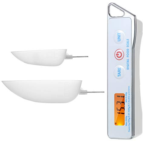 Bilancia digitale a cucchiaio elettronico di misurazione per alimenti da cucina per uso domestico con funzione tara, capacità da 0 05 g a 500 g, unità di supporto oz gn ct DWT