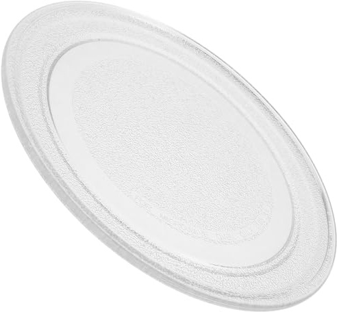 MUCKLILY Plato Giratorio para Microondas de Vidrio Grueso 24,5 Cm, Bandeja de Horno de Repuesto, Accesorio Compatible para Cocina, Superficie Lisa y Fácil de Limpiar