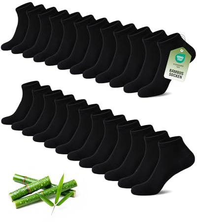 SukModen 12/24 Pares de Calcetines de Sneaker para Hombres y Mujeres en Bambú,Anti-Olor Transpirable Medias Cómodas,Calcetines Cortos para Uso Diario, Tiempo Libre,Compras y Casa