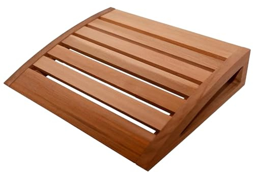 Poggiatesta per sauna, 38 x 31 x 7 cm, in legno di pino con design ergonomico curvo, resistente al calore e all'umidità, per rilassarsi nella stanza della sauna