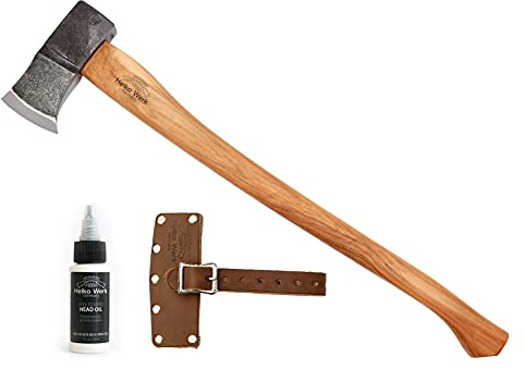 1844 Helko Werk Germany Traditional Saxon - Made in Germany Heavy Duty Splitting Axe for Chopping Firewood and Splitting Logs - Heavy Wood Splitting Axe, Head 6-1/4 lbs, Handle 31 in. (Saxon) #13588