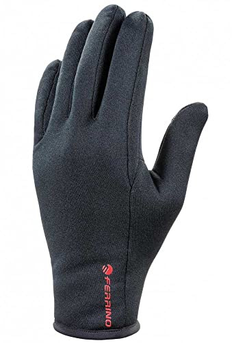 Ferrino Jib, Guanti con Indice e Pollice per Touchscreen Unisex, Nero, XS
