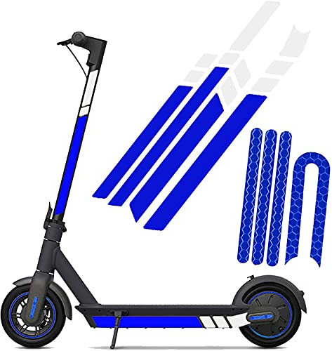 SGMY - Adesivo riflettente impermeabile per monopattino elettrico, decorativo, accessorio per monopattini Xiaomi Mijia M365 e Ninebot Es1/Es2/Es4, Blu
