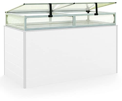 GFP Châssis de Jardin en Aluminium/Plaques Double paroi Serre pour Plantes pour Jardin, Balcon, fenêtre de Toit avec Ouverture, résistant aux UV et aux intempéries, 77 x 195 cm