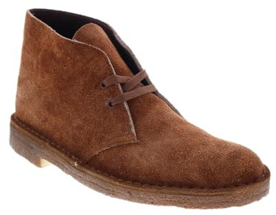 Clarks Stivali Chukkas da uomo, Pelle scamosciata pelosa zenzero, 39.5 EU
