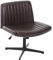 WOLTU Relaxsessel Ohne Armlehne, Ergonomischer Bürostuhl, Drehstuhl Mit Schaukelfunktion, Höhenverstellbar, 360° Drehbar, Kunstleder, Dunkelbraun
