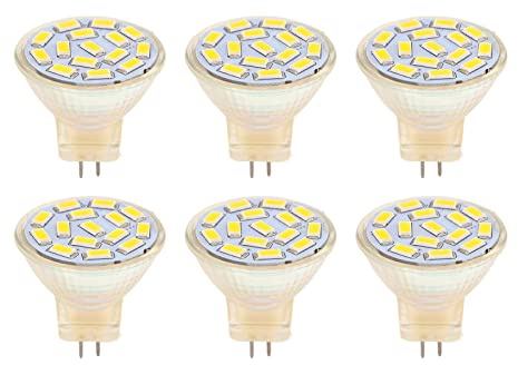 LED GU 4 Base Spot 12V 3W motsvarande halogen 270LM glödlampa färg icke-dimbar set med 6 (varmt ljus)