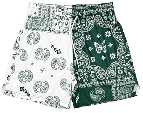 BOOMLEMON – Short décontracté pour homme en maille imprimée, idéal pour le sport, l’entraînement, la salle de sport, le basketball, la course et les activités du quotidien