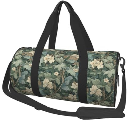 Anise_Hyssop Print Travel Duffel Bag, Lightweight Sports Gym Bag with Shoulder Straps for Women Men Teen ravel Business Trip