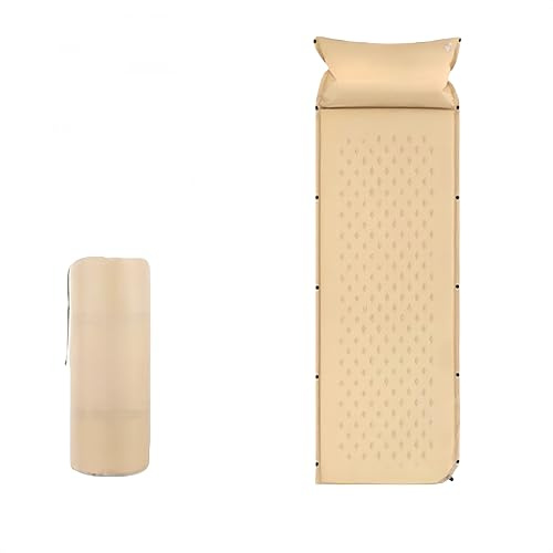 THOUGHTOSIS Materassino autogonfiante in memory foam con cuscino, spessore 3 mm, per campeggio, Van Life, leggero, design di giunzione per estensione, borsa inclusa
