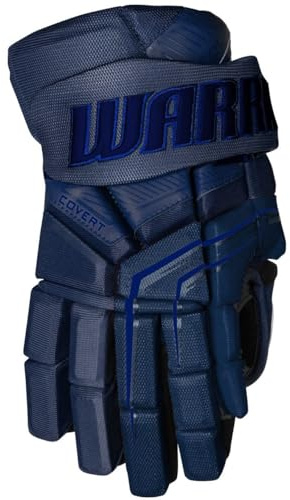 Warrior Covert QR7 - Guanti da hockey su ghiaccio, per adulti, 36 cm, colore: blu navy