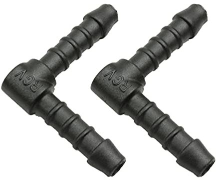 LST 2x L-Verbinder Winkel Rohr und Schlauchverbindungen Ø 6 mm