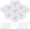 Heart Shaped Paper Fans - 24 Pcs White Wedding Decorations, Hand Fans for Wall Decoration, DIY Wedding Favours