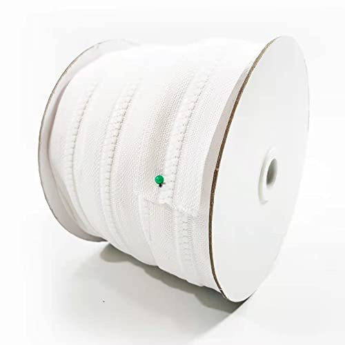 10 Metros/Rollo de Cremallera Continua Inyectada + 10 Cursores Deslizadores de Metal 5#, Cremallera para Coser Ropa, Cremallera de Costura, Cremallera por Metros, (10m, 101)
