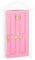 VBESTLIFE Mini Wooden Door,Mini Wooden Door Bright Color Vivid Details Smoother Dollhouse Miniature Fairy Door for 1:12 Doll House Gifts(Light Pink)