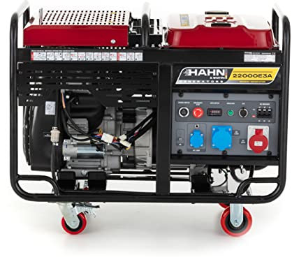Benzin Stromerzeuger 5 kW/230V, 15 kW/400V – Notstromaggregat mit 40L Tank, Elektrostart, AVR, 4 Steckdosen, Leise & Leistungsstark, 96 dB/A