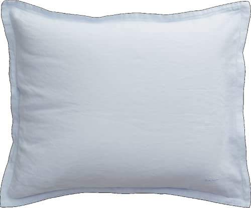 GANT Baumwoll-Leinen Kissenbezug einzeln Farbe Light Blue Größe 80x80
