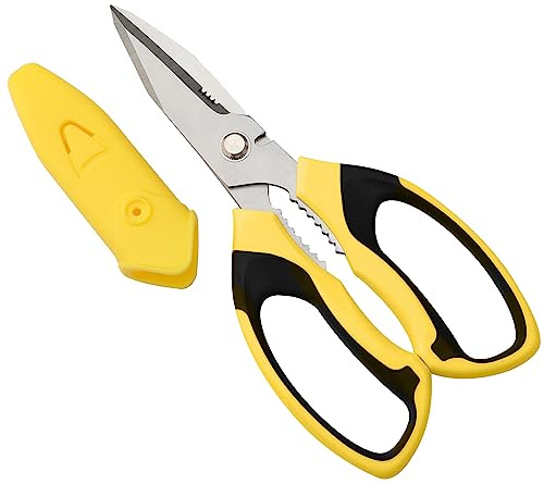 BoFuYuan Utility Scissors All Purpose heavy duty 8-Inch Yellow